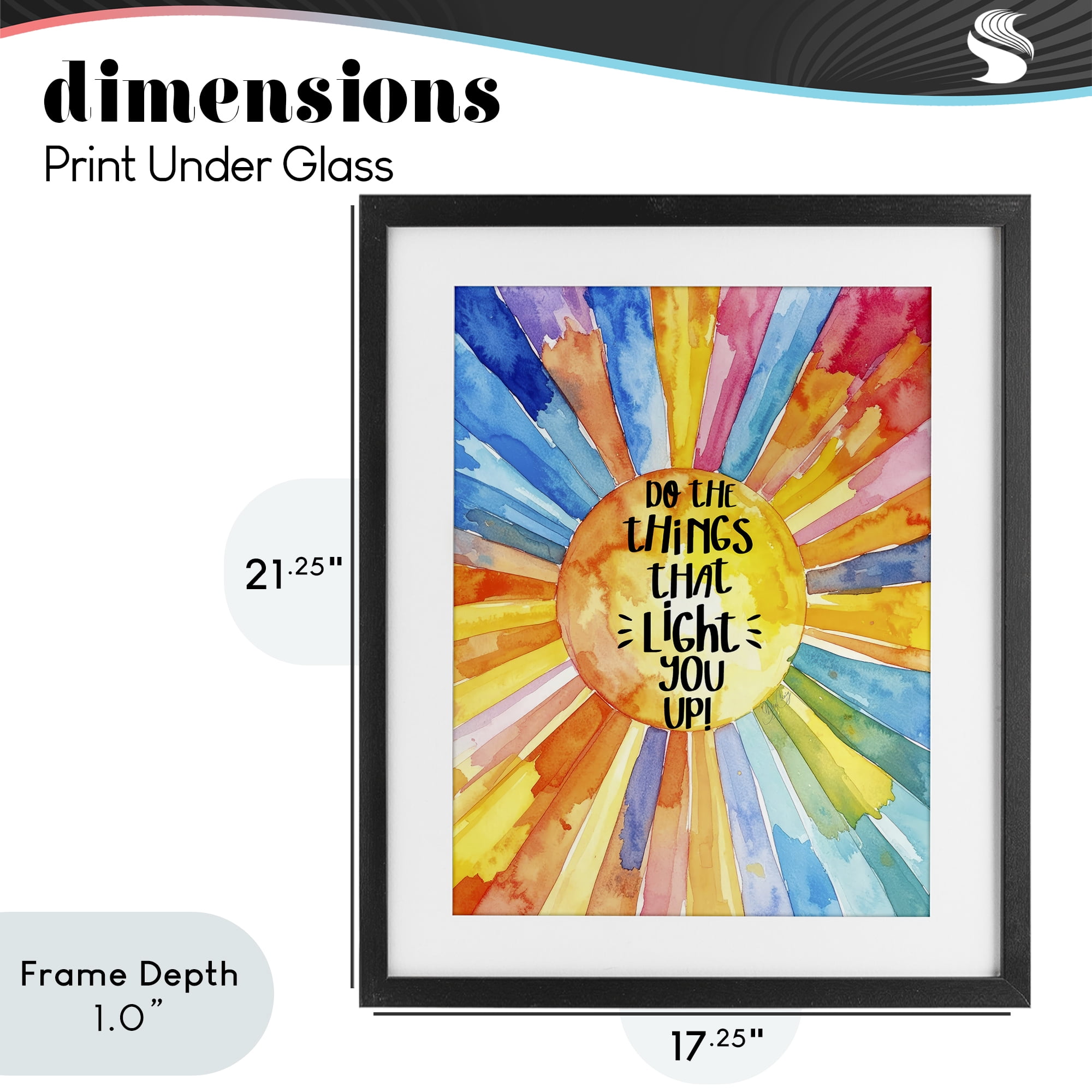 Stupell Industries Things That Light You Up Black Framed Print Under Glass, design by Shelly Craig
