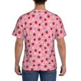 thumbnail image 3 of Bixox Men's Strawberry and Ladybugs Printed Short Sleeve Skinny Athletic T-Shirt, 3 of 6