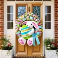 thumbnail image 2 of YWIYIUD 1PC Happy Easter Door Cover Easter Decorations, 71x35 Inch Easter Rabbit Eggs Door Banner Welcome Easter Banner Spring Theme Rabbit Door for Front Door Wall Indoor Outdoor Home Decor, 2 of 7