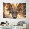 thumbnail image 6 of Xecao Golden Horned White Dragon Print Tapestry, Wall Hanging Room Funny Decor, Backdrop Room Decor for Bedroom Living Room dormitory, 6 of 8