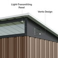 thumbnail image 5 of Outdoor Storage Shed for Backyard, Asofer Metal Garden Shed with Sliding Lockable Doors, Brown, 5 of 9