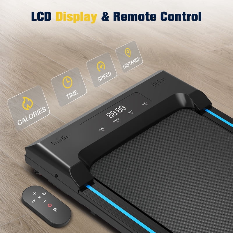 Redliro Walking Pad Under Desk Treadmill 265LBS 2.25HP Running Machine for Home Office, Black