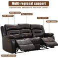 thumbnail image 5 of Recliner Sofa Set Reclining Couch Sofa for Living Room 3 Seater Home Theater Seating Manual Recliner Motion for Home Furniture, 5 of 7