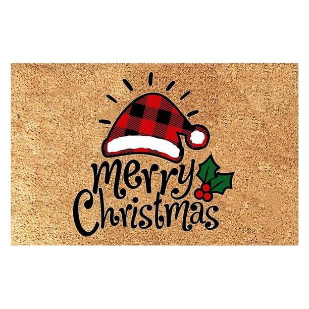 Matsuzay Felpudo suave y cómodo de gnomo de Feliz Navidad para absorción de agua de tacto festivo de secado rápido Decoración del hogar gorro navideño
