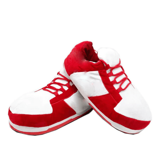 Sneaker Slippers in Red Dunks Look – Comfy adult Sneaker slippers for men and women One Size Fits Most