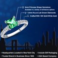 thumbnail image 2 of Gem Stone King 10K White Gold Rainforest Topaz and Lab Grown Diamond Engagement Ring for Women | 1.48 Cttw | Princess 6MM | Gemstone November Birthstone | Size 6, 2 of 6