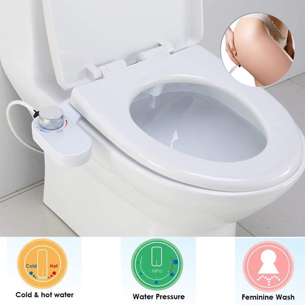 Premium Warm and Cold Water Bidet Toilet Seat No Electric Req. 