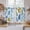Blue, variant on Watercolor Botanical Kitchen Curtains 45 Inch Length, Blue Yellow Leaves Floral Plants Spring Tiers Curtains for Bathroom Bedroom Cafe, Light Filtering Window Treatment Drapes 2 Panels 42"Wx45"L
