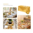 thumbnail image 3 of Maplenight Premium Solid Color Glossy Satin Tablecloth – Customizable for High-end Hotels, Banquets & Weddings Gold, 3 of 5