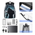 thumbnail image 4 of Disketp Moon Wolf Warrior Mochila Ligera Clásica con Múltiples Bolsillos, Mochila Casual para Hombre y Mujer, Ideal para Escuela, Trabajo y Viajes, 4 of 6