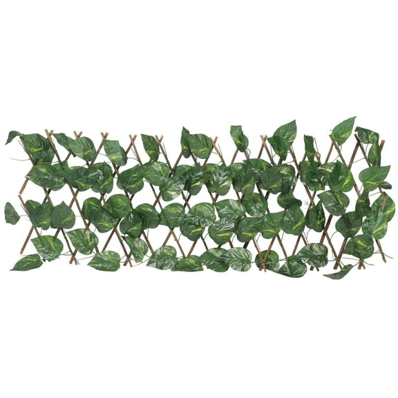 PAMINGONO Garden Wall Panels 1Set Green Plastic Lattice For Backyard