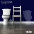 thumbnail image 4 of Kohler K-3713-RA-0 1.28GPF Highline Classic Comfort 2 Piece Elongated Chair Height Toilet with Right-Hand Trip Lever & 10 in. Rough-In - White, 4 of 5