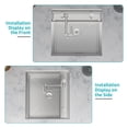 thumbnail image 4 of 21-in Undermount Workstation Bar Sink with Folding Faucet And Cutting Board 16 Gauge Stainless Steel Single Bowl Prep Sink, 4 of 10