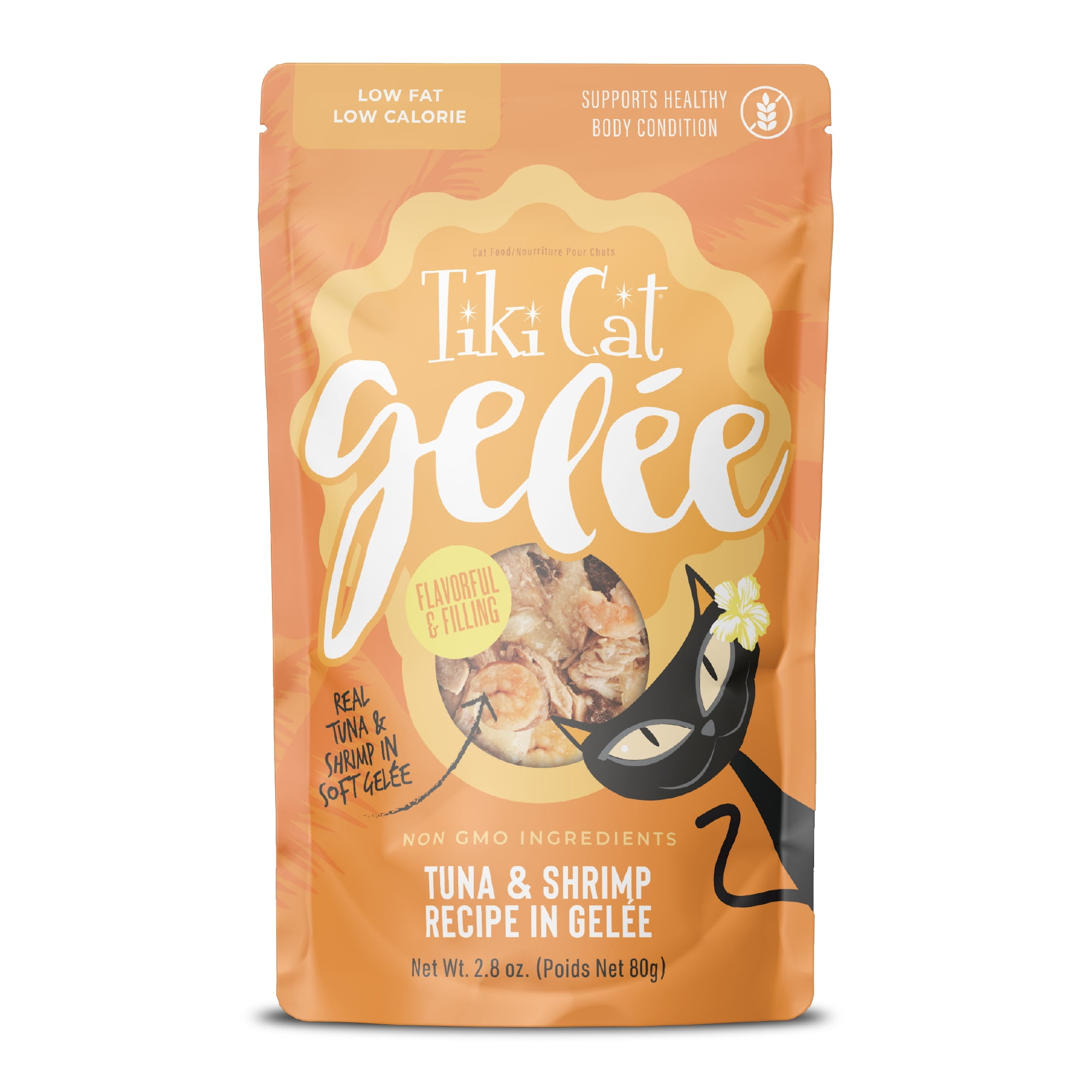 (6 pack) Tiki Cat Gelee Wet Cat Food, Tuna & Shrimp, 2.8 oz. Pouch