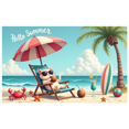 thumbnail image 5 of Decorative Banner Hello Summer Beach Style Vacation Vibe Cat Design for Summer Party Beach Event Outdoor Decoration, 5 of 7