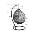 thumbnail image 5 of Island Gale Luxury Hanging Hammock Porch Rattan Wicker Swing Chair with Free Cover (Red) Outdoor Egg Chair with Cushion, 5 of 12