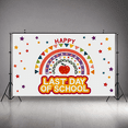 thumbnail image 5 of Colorful Rainbow Themed Backdrop Banner with Star Elements for Last Day of School Party Supplies Photography Props Classroom Decorations Happy End of School Celebration Background Decor, 5 of 7