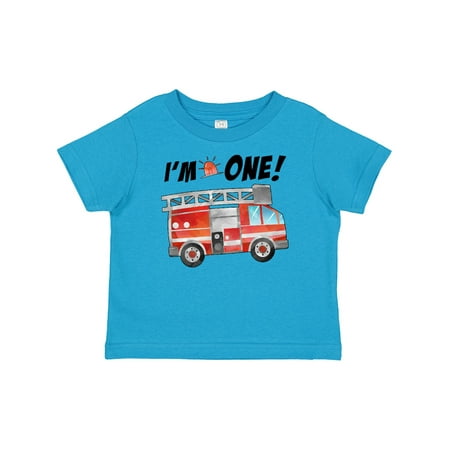 

Inktastic I m 1 Fire Truck 1st Birthday Gift Baby Boy or Baby Girl T-Shirt