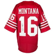Joe Montana San Francisco Signed Red Pro Style Football Jersey JSA