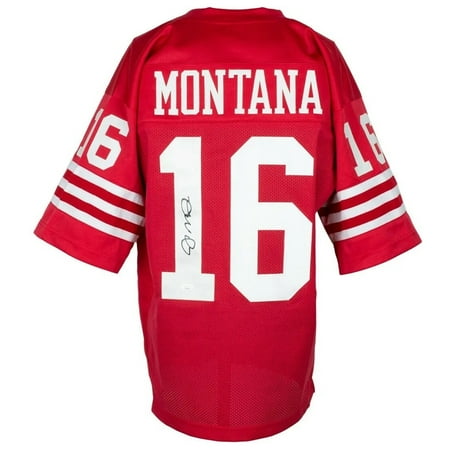 Joe Montana San Francisco Signed Red Pro Style Football Jersey JSA