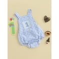thumbnail image 4 of BemeyourBBs Baby Boys Rompers First Birthday Outfit 1st Birthday Years Old Summer Clothes Bubble Romper Overalls Letter Embroidery Sleeveless Bodysuits Jumpsuits, 4 of 9