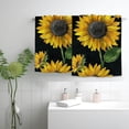 COMIO Kitchen Towels Set of 2 Sunflower Dish Towels and Dishcloths