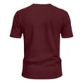 thumbnail image 5 of LEKWK V Neck T-Shirts for men Short Sleeve Casual Summer Tops Slim Fit Muscle Athletic Shirts Lightweight Breathable Basic Pullover Tees for Workout Gym Training Wine M, 5 of 8