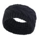 thumbnail image 2 of Diadema elástica de punto, gruesa, para el cabello, con orejeras, ideal para el ejercicio en invierno. Negro, 2 of 9