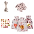 thumbnail image 1 of Bolsa de dulces de Navidad Bolsas de lino 24 piezas Surtido de envoltura de regalos de Navidad, 1 of 8