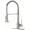 Black, variant on Modern Single Handle Spring Kitchen Faucet with Pull Down Sprayer, Matte Black Kitchen Sink Faucet 866080R