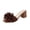 Brown, variant on ZACPNCV Women's Square Toe Block Heel Mules Open Toe Floral Applique Casual Dressy Sandals Spring Summer
