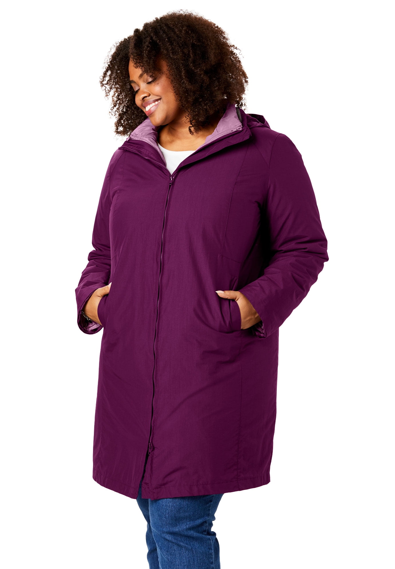 women's plus size 3 in 1 jacket