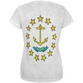 thumbnail image 2 of Rhode Island Vintage Distressed State Flag All Over Womens T Shirt Multi X-LG, 2 of 2
