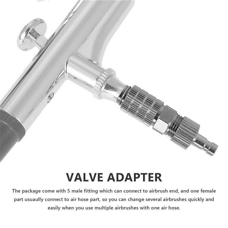 Master Airbrush Brand Airbrush Quick Release Disconnect Coupler & Plug with  Airbrush Airflow Adjustment Control Valve 1/8 in. BSP Male and Female