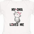 thumbnail image 4 of Inktastic My Oma Loves Me Girl Cat Girls Long Sleeve Baby Bodysuit, 4 of 5