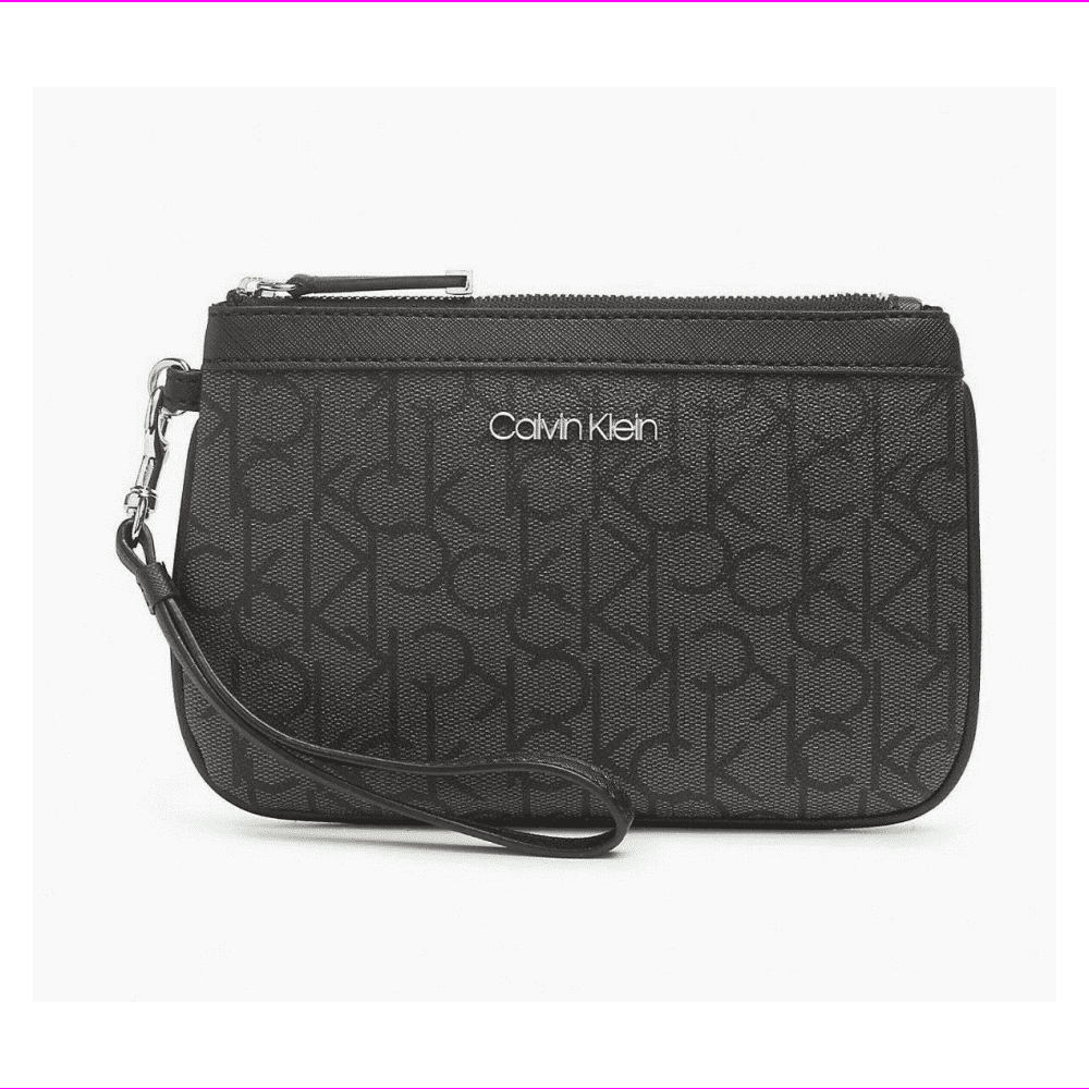 calvin klein chest monogram collar logo