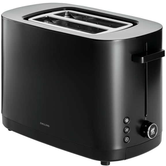 ZWILLING Enfinigy, 2-Slice Toaster, Extra Wide 1.5" Slots for Bagels and Toast, Black