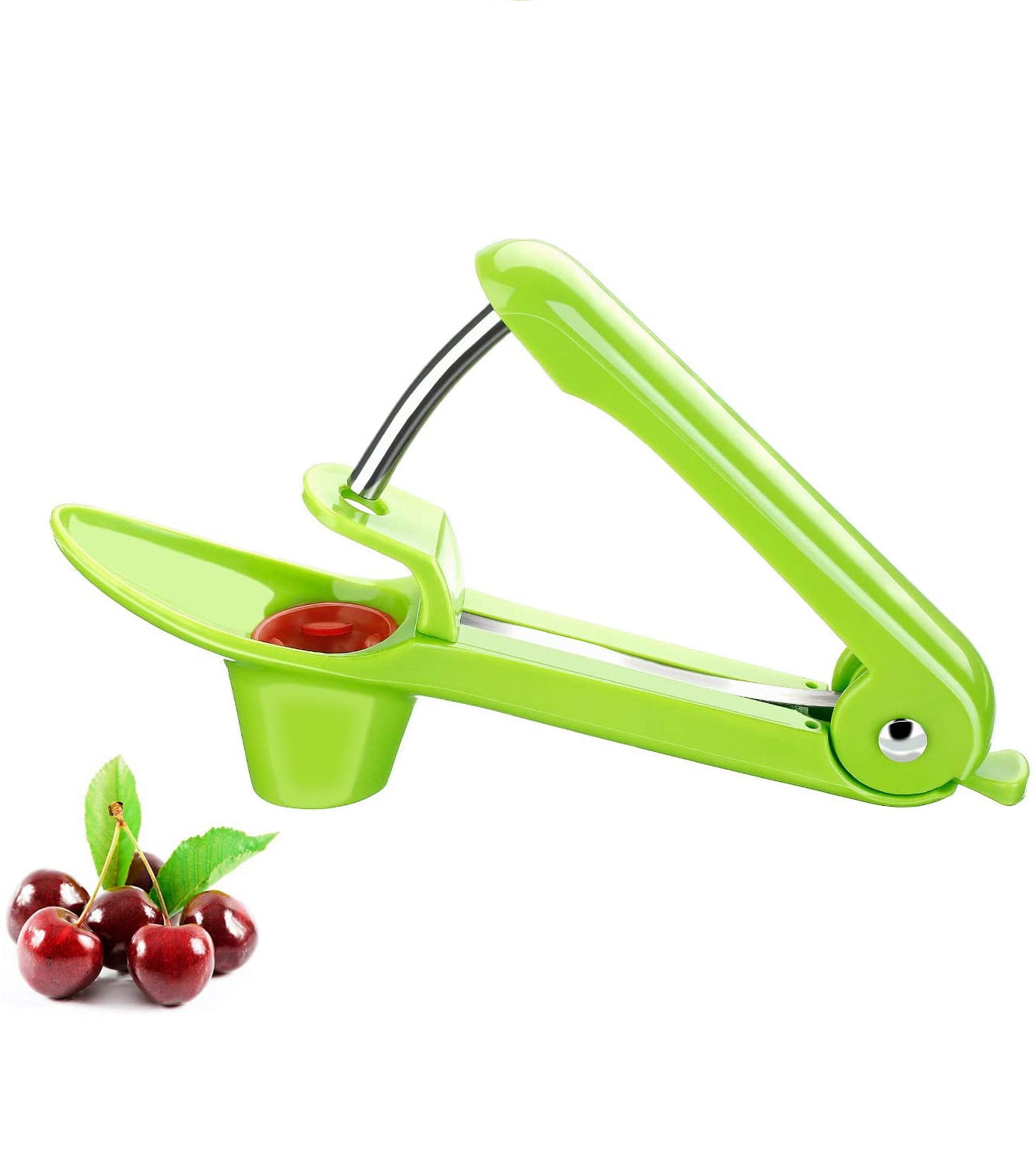 Cherry Olive Pitter Tool Cherry Stoner Pitter Core Remover with Lock in Green 