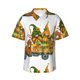 thumbnail image 1 of Fotbe Thanksgiving Truck Camisa Hawaiana para Hombre Unisex – Camisa Casual de Verano con Botones de Manga Corta de Algodón y Lino,Medium, 1 of 7