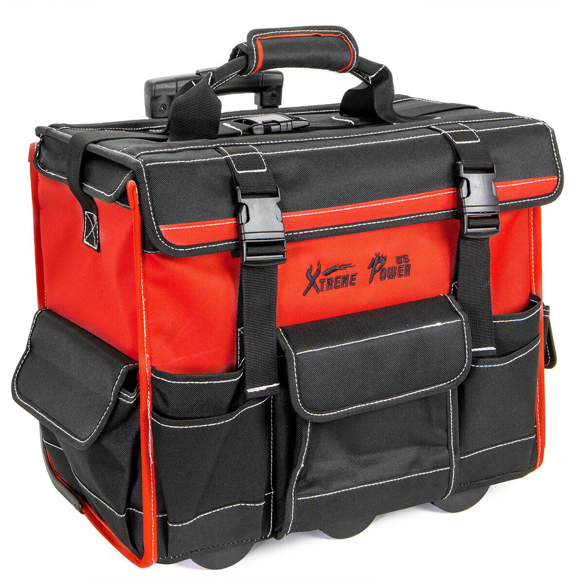 XtremepowerUS 18" Rolling portable HD Portable Tool Bag Storage Organizer Tote 