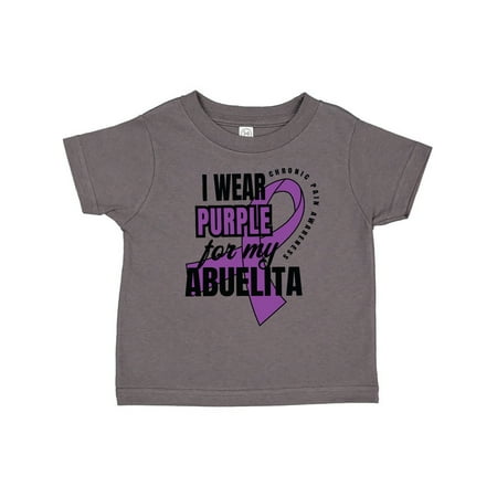 

Inktastic Chronic Pain I Wear Purple For My Abuelita Gift Toddler Boy or Toddler Girl T-Shirt