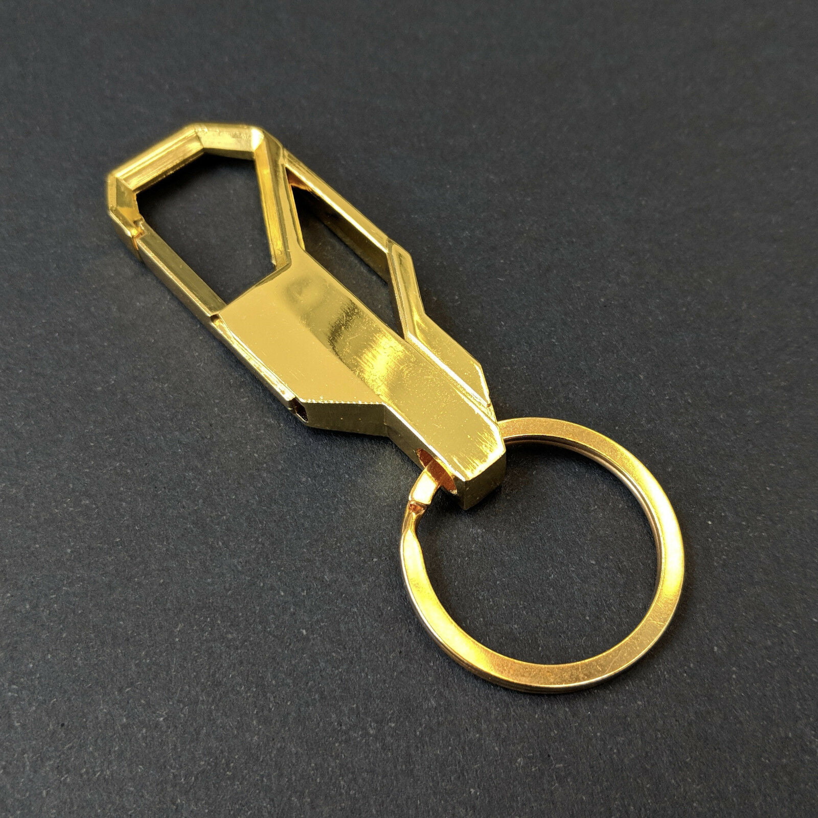 Car Key Holder Horseshoe Buckle Keychain D Shape Metal Key Ring Bag Buttons