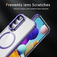 thumbnail image 4 of Magnetic for Samsung Galaxy S23 FE Case, Compatible with MagSafe, with Camera Lens Stand, Matte Skin Feeling Case, Military-Grade Drop Proof Transparent Slim Shockproof Phone Case Cover, Purple, 4 of 8
