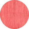 thumbnail image 1 of Ahgly Company Machine Washable Indoor Round Abstract Red Modern Area Rugs, 6' Round, 1 of 4