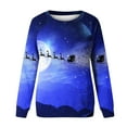 thumbnail image 4 of Chandails en Molleton de Noël Mode Femme Imprimé Col Rond Chandail Tops Manches Longues Blouse Confortable Chandail en Molleton Mignon Chandails à Capuchon en Liquidation, 4 of 4