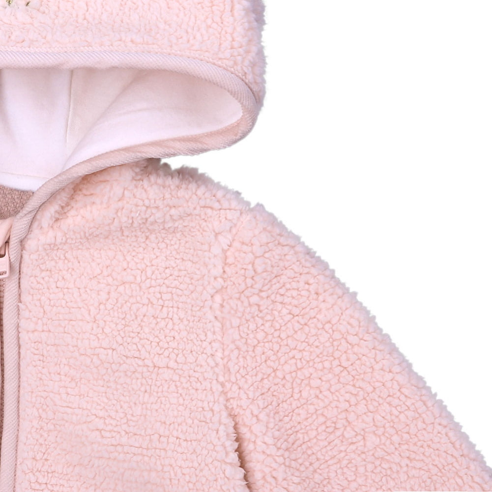 Vine Boys Girls Fleece Jackets Hooded Coats Reversible Outerwear for 1-6 Years 