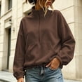 thumbnail image 2 of Hurxie Womens Half Zip Pullover Sweatshirt Long Sleeve Quarter Zip Sweatshirts Mock Neck Soft Casual Fall Sweatshirts, Daily Wear, 2 of 7