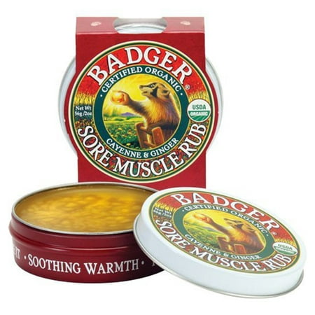 Badger - Certified USDA Organic Cayenne & Ginger Sore Muscle Rub (2 (Best Rub For Sore Muscles)