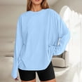 thumbnail image 2 of EDFBUYKRS Fall Blouses for Women Long Sleeve V Neck Peplum Tunic Tops Casual Flowy T Shirts Xs, 2 of 6