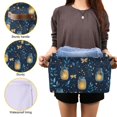 thumbnail image 3 of Yayeee 2 Pack Canvas Storage Basket with Handles for Shelves Fabric Bins Closet Organizer, Blue Fireflies Pattern, 3 of 8